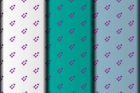 Purple vector eps seamless pattern design template. Stock Illustration