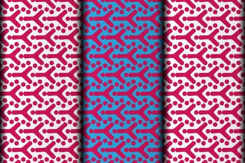 Purple vector eps seamless pattern design. Stock Illustration