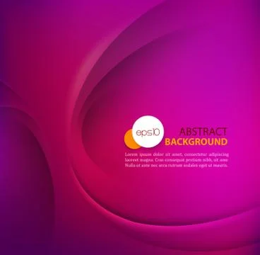 Purple vector Template Abstract background with curves lines and shadow. For Stock Illustration
