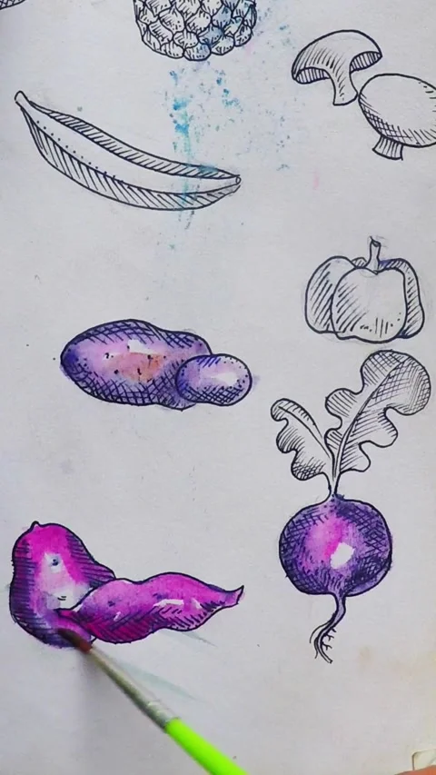 Purple veg Stock Footage 291338750