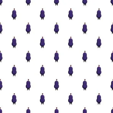 Purple vegetable character seamless repeating pattern イラスト素材