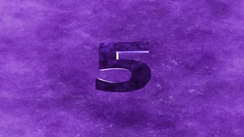 Purple Velvet Numbers Countdowns on alpha channel Stock Footage 303519651