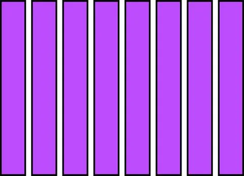 Purple Vertical Striped Pattern Background With Bold Black Outlines and Min.. Stockillustratie