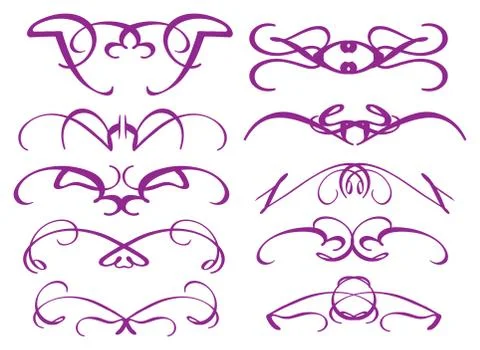 Purple Vintage decorative design elements Stock Illustration