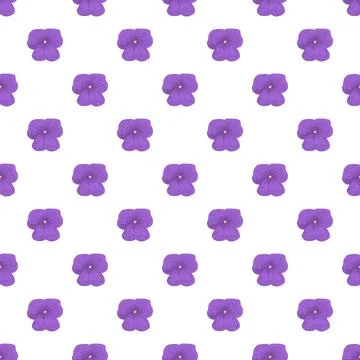 Purple violet flower seamless pattern background illustration Stock Illustration