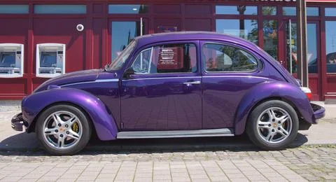 Purple Volkswagen Beetle Stock Photos