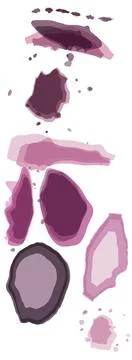 Purple watercolor ink splash elements for elegant artistic graphic design p.. Illustrazione stock