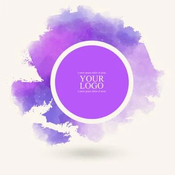 Purple watercolor vector background Stock Illustration