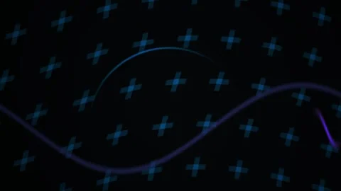 Purple Wave Abstract Background with Blue Crosses Pattern for Digital Project Stock Footage 343756755