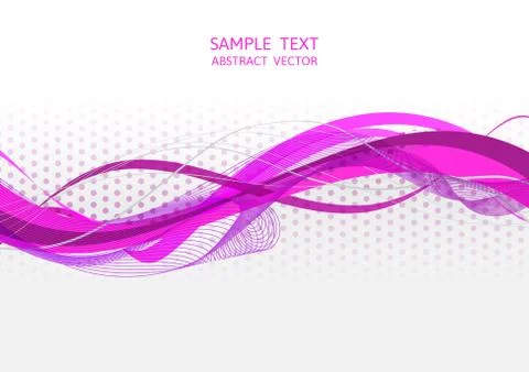 Purple wave abstract vector background, Graphic Design Stock Illustration