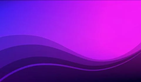 Purple wave background with bright pink gradient and smooth curves for modern Stock Illustration
