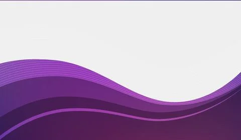 Purple wave background with smooth flowing lines and vector shapes for business Stock Illustration