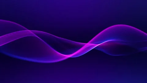 Purple wave on gradient background. Looping vector wave luminescent color. .. Video stock 297012932