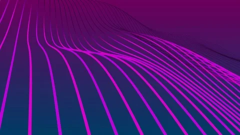 Purple wave lines flowing on blue Stock Footage 122411222