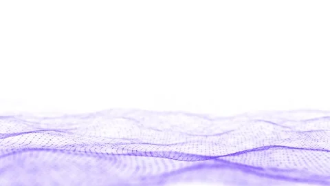 Purple wave with motion dots and lines. Abstract digital white background. Stock-Footage 291961257