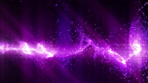 Purple Wave particles in a 3D animation Stock Footage 235649638