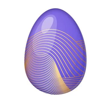Purple wave pattern Easter egg, artistic flow イラスト素材