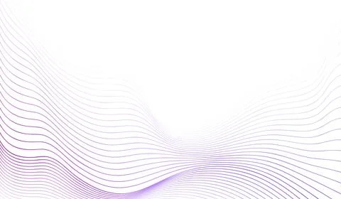 Purple wave pattern on white background with flowing lines Stock Illustration
