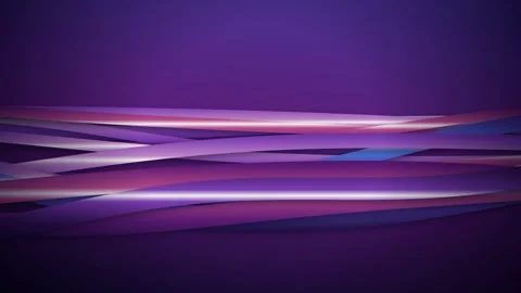 Purple wave ribbons flow across the screen in a seamless loop Stock Footage 341070752