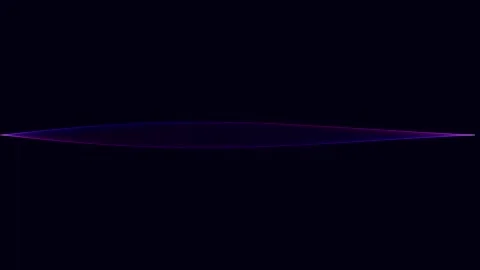 Purple Wave Shape Drifting Horizontally Across Black Background 動画素材 347983899