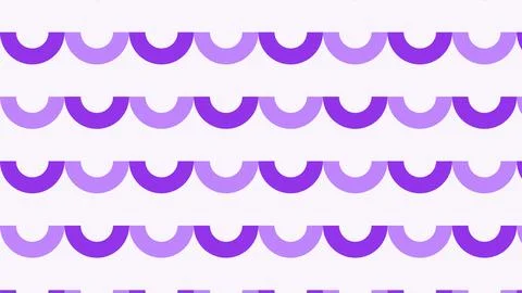 Purple wavy line patterns in gradient shades on white background Stock Illustration