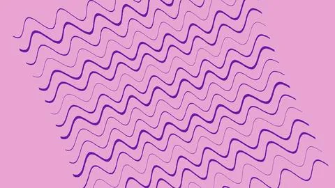 Purple wavy lines pattern on a light pink background 스톡 일러스트