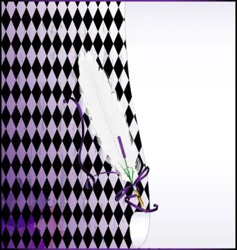 Purple white background with pen Stock Illustration