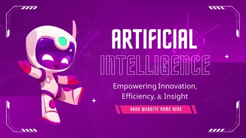 Purple White Illustration Artificial intelligence Video Stock Footage 317930659
