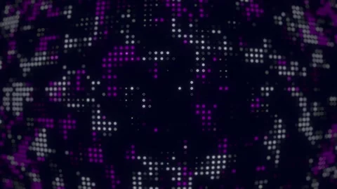 Purple White Pixel Dots Animation | Futuristic Digital LED Background Loop Stock-Footage 311410470