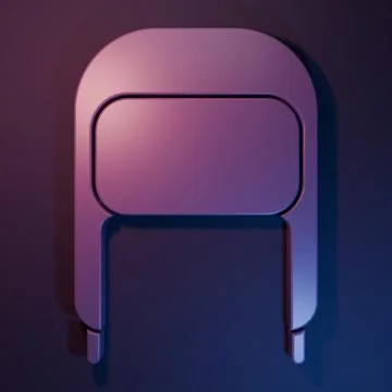 Purple Winter hat with ear flaps icon isolated on purple-blue background. M.. Stock Photos