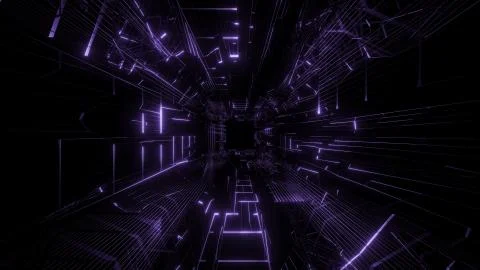 Purple wireframe design with nice reflection 3d rendering background wallpaper Illustrazione stock