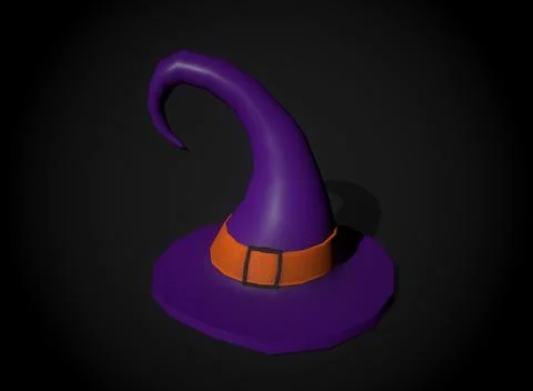 Purple witch hat on the background 3d-rendering イラスト素材