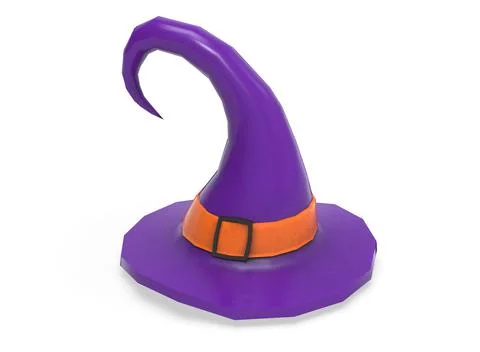 Purple witch hat on the background 3d-rendering イラスト素材