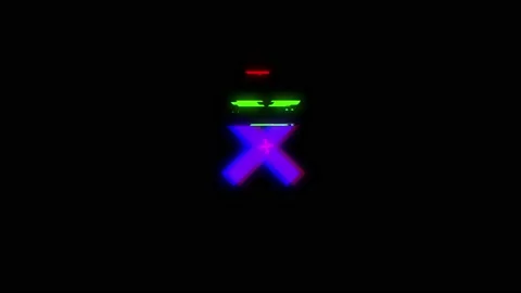Purple X Glitched shape design motion graphic. Stock Footage 154541264