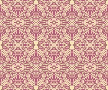 Purple yellow floral pattern 库存插图