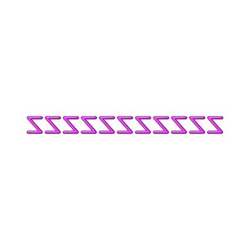 Purple zig zag stitches forming seamless pattern border Stock Illustration