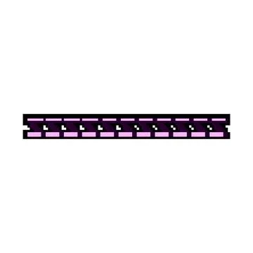 Purple zig zag stitches forming seamless pattern border イラスト素材
