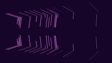 Purple zigzag lines on black background made of white dots Stock Footage 251974985