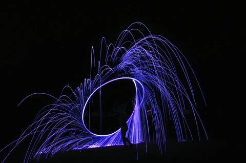 Purple&amp;Blue Fire Stock Photos