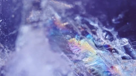 Purple/violet amethyst raw crystals under the microscope Stock Footage 275857341