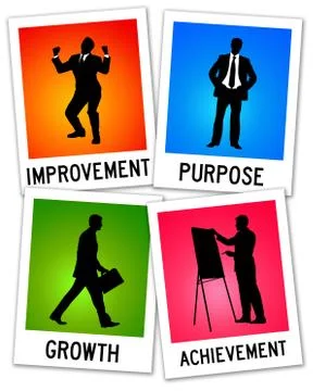 Purpose and growth Stock Illustration
