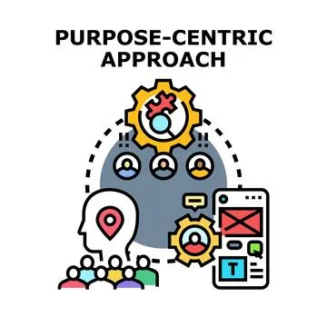 Purpose centric approach developing user experience strategy Stock Illustration