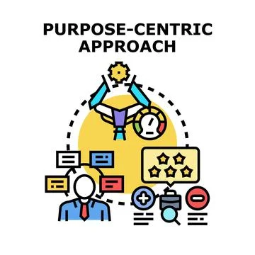 Purpose centric approach planning for business strategy イラスト素材