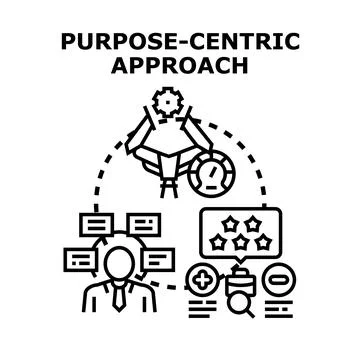 Purpose centric approach planning for business strategy イラスト素材