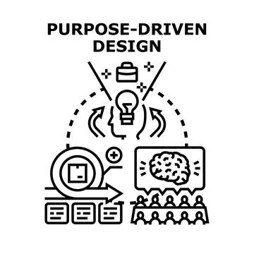 Purpose driven design process creating project value イラスト素材