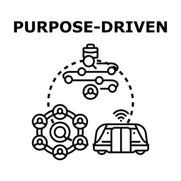 Purpose driven strategy achieving goals and connecting people Stock Illustration