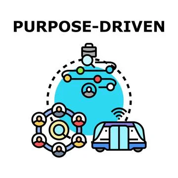 Purpose driven strategy achieving goals and connecting people Stock Illustration