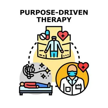 Purpose driven therapy and mental well being process Stock Illustration