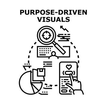Purpose driven visuals creating effective brand marketing content Stock Illustration
