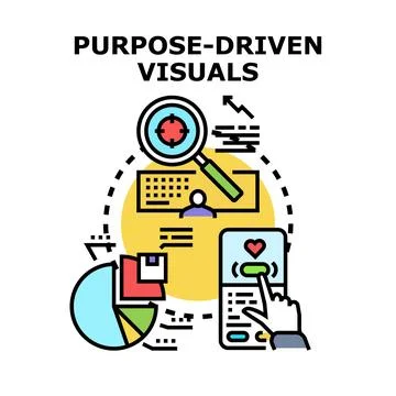 Purpose driven visuals creating effective brand marketing content 스톡 일러스트